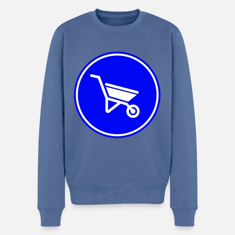 Symbole de brouette - Pull Premium bio Homme - bleu pigeon