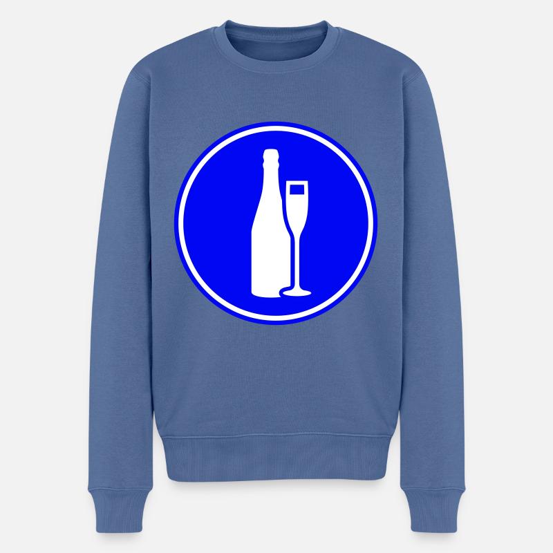 Symbole du vin rouge - Pull Premium bio Homme - bleu pigeon