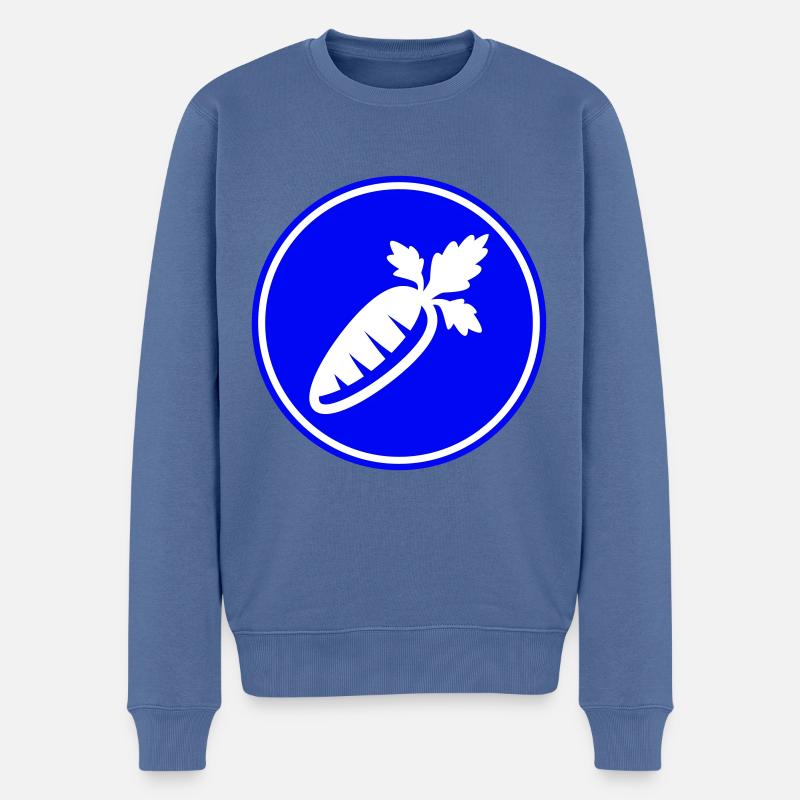 Symbole de la carotte - Pull Premium bio Homme - bleu pigeon
