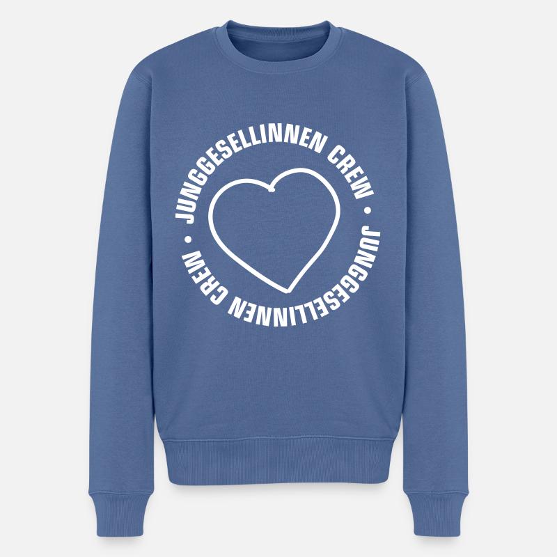 Junggesellinnenabschied Jga Herz - Männer Premium Bio Pullover - Taubenblau