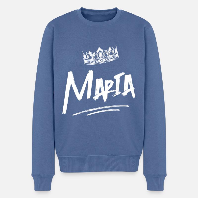 Maria - Pull Premium bio Homme - bleu pigeon