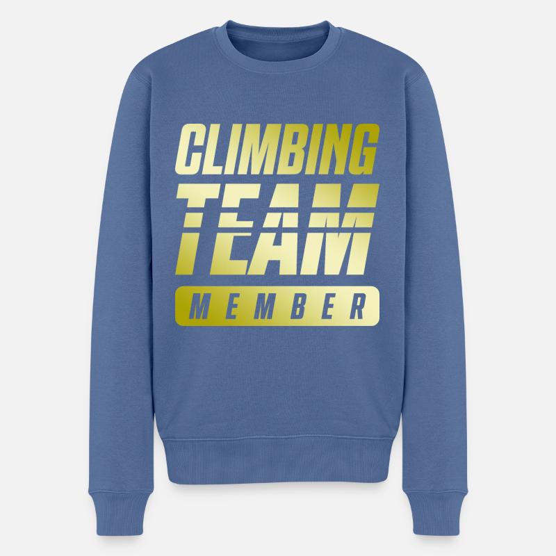 Climbing Team - Männer Premium Bio Pullover - Taubenblau