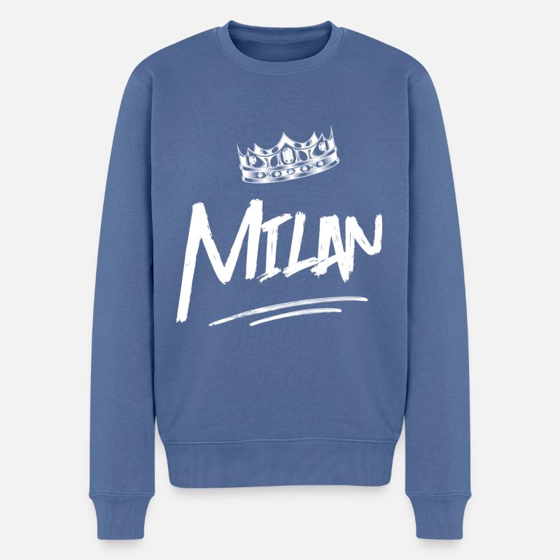 Cerf-volant - Pull Premium bio Homme - bleu pigeon