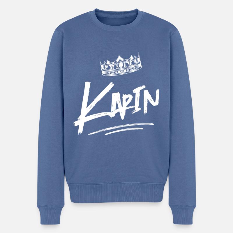 Karin - Männer Premium Bio Pullover - Taubenblau