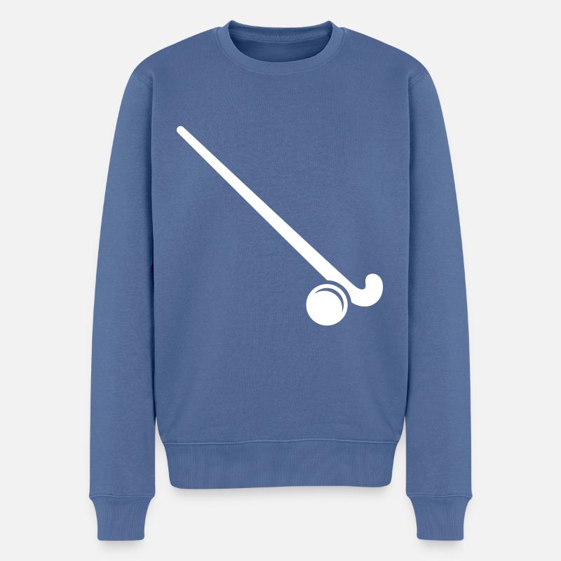Feldhockey symbol Icon - Männer Premium Bio Pullover - Taubenblau