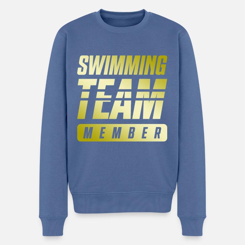 Équipe de natation - Pull Premium bio Homme - bleu pigeon