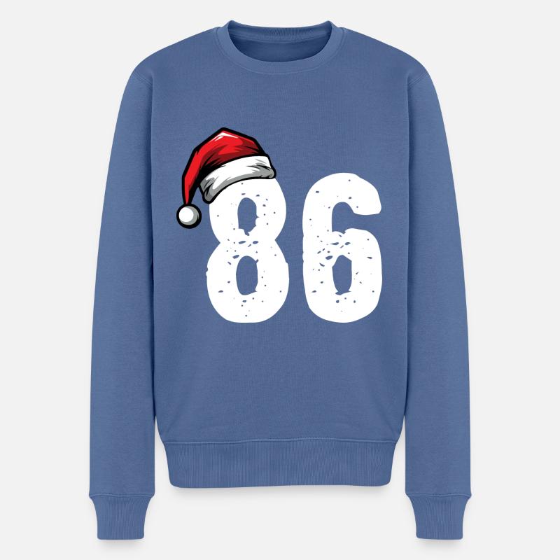 86 Numéro Noël - Pull Premium bio Homme - bleu pigeon