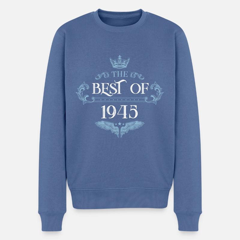 1945 best of - Männer Premium Bio Pullover - Taubenblau