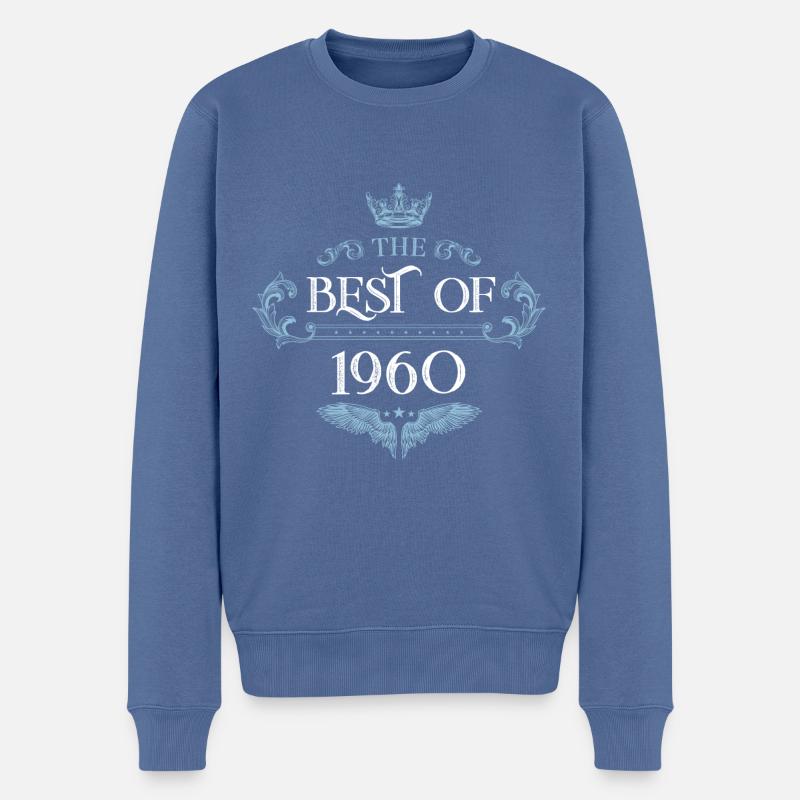 1960 best of - Pull Premium bio Homme - bleu pigeon