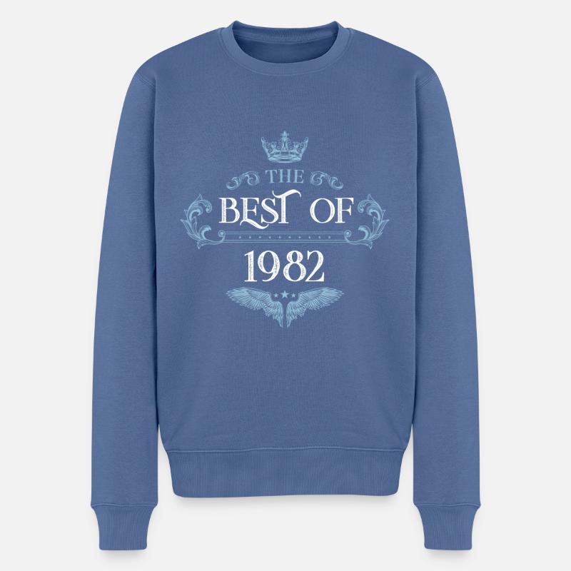 1982 best of - Pull Premium bio Homme - bleu pigeon