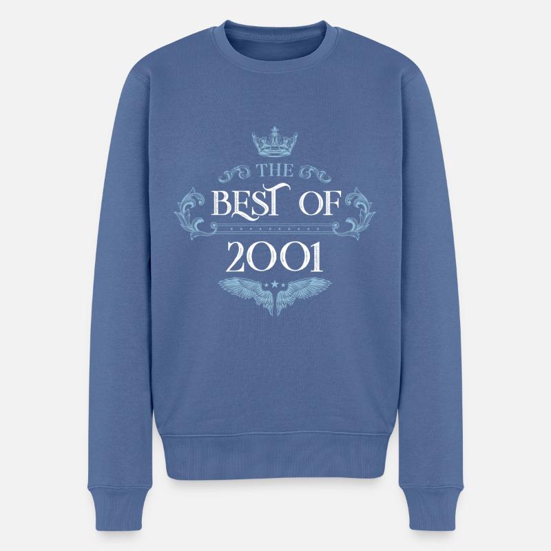 2001 best of - Männer Premium Bio Pullover - Taubenblau