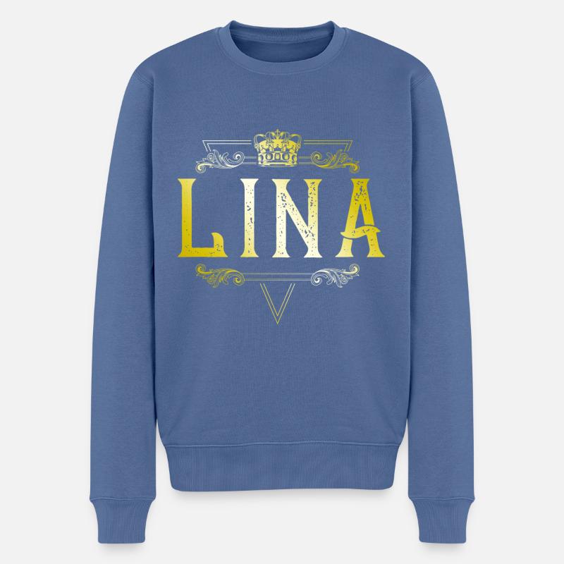 Lina - Pull Premium bio Homme - bleu pigeon