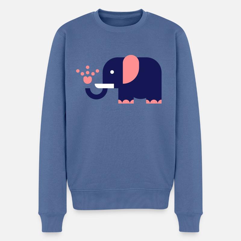 Elefantastisch - Männer Premium Bio Pullover - Taubenblau