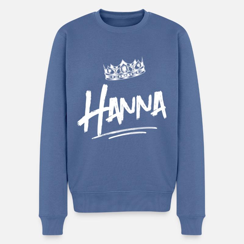 Hanna - Männer Premium Bio Pullover - Taubenblau