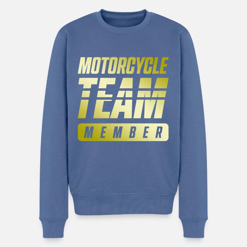 Motorcycle Team - Männer Premium Bio Pullover - Taubenblau