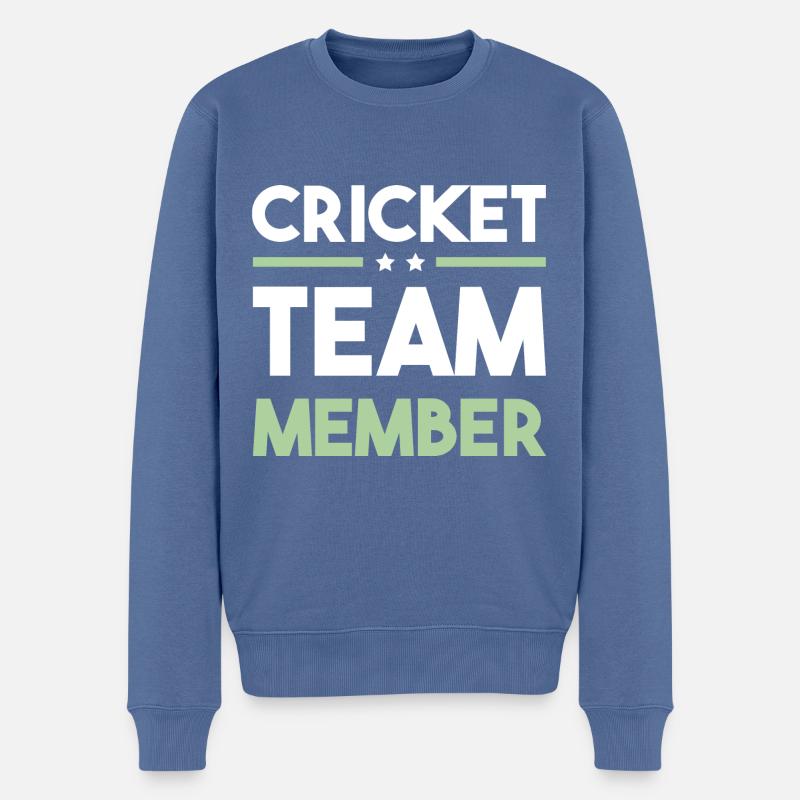 Cricket Team - Männer Premium Bio Pullover - Taubenblau