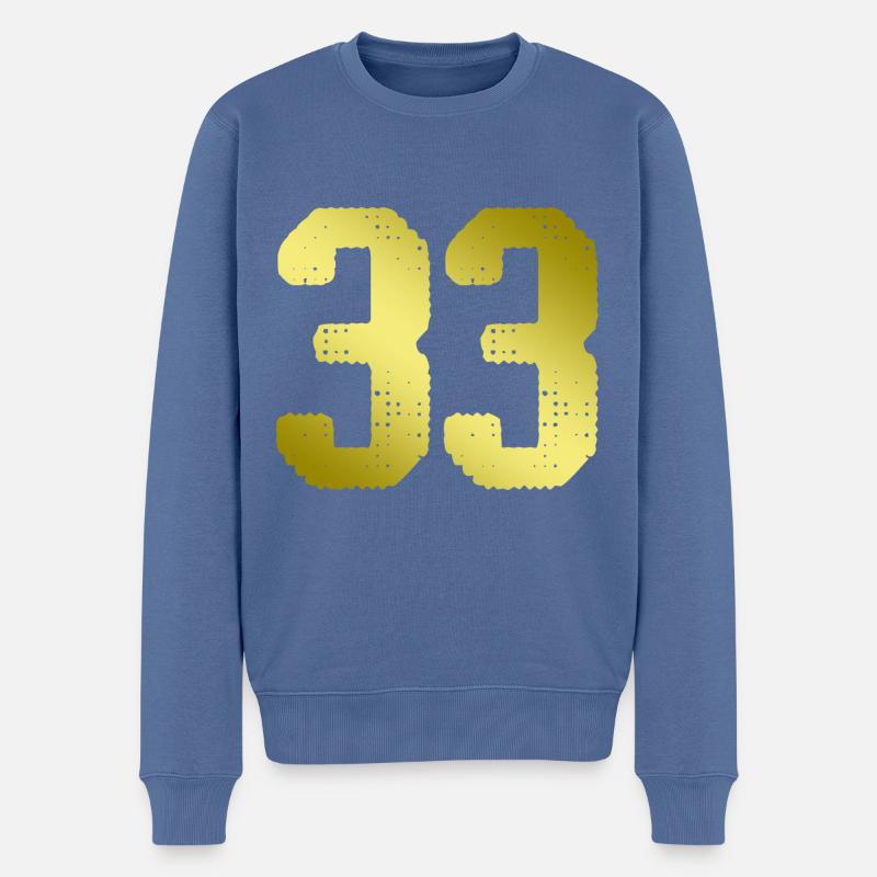 33 Maillot numéro - Pull Premium bio Homme - bleu pigeon