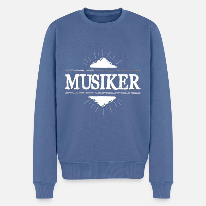 Musiker Beruf - Männer Premium Bio Pullover - Taubenblau