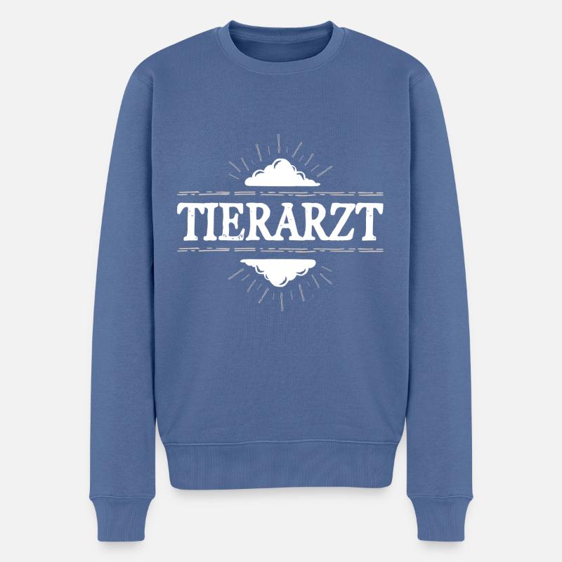 Tierarzt Beruf - Männer Premium Bio Pullover - Taubenblau