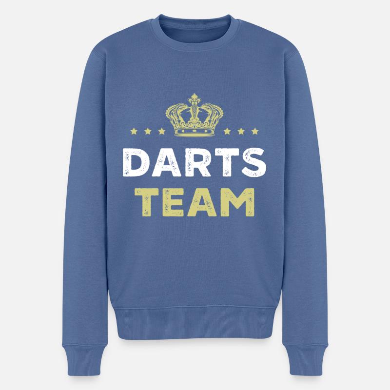 Darts Team - Männer Premium Bio Pullover - Taubenblau