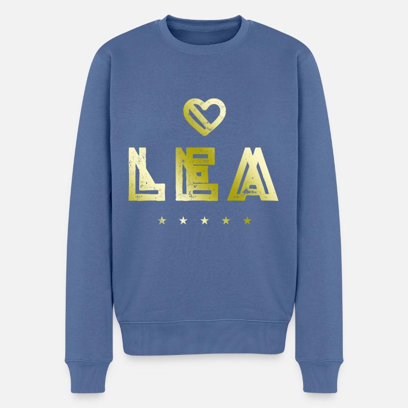 Léa Herz - Pull Premium bio Homme - bleu pigeon