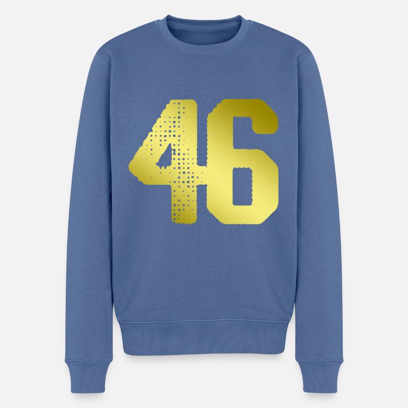 46 Maillot numéro - Pull Premium bio Homme - bleu pigeon