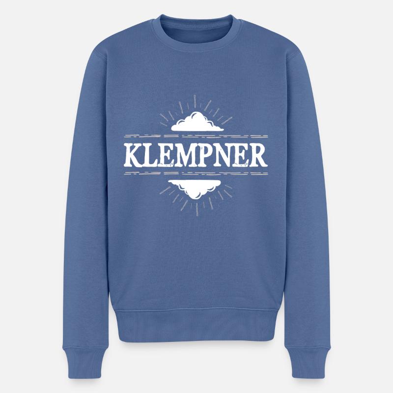 Klempner Beruf - Männer Premium Bio Pullover - Taubenblau
