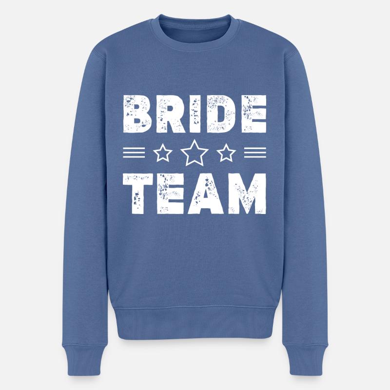 Bride Team - Männer Premium Bio Pullover - Taubenblau