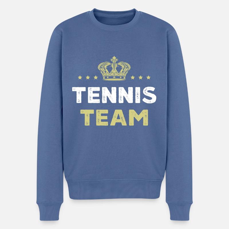 Tennis Team - Männer Premium Bio Pullover - Taubenblau