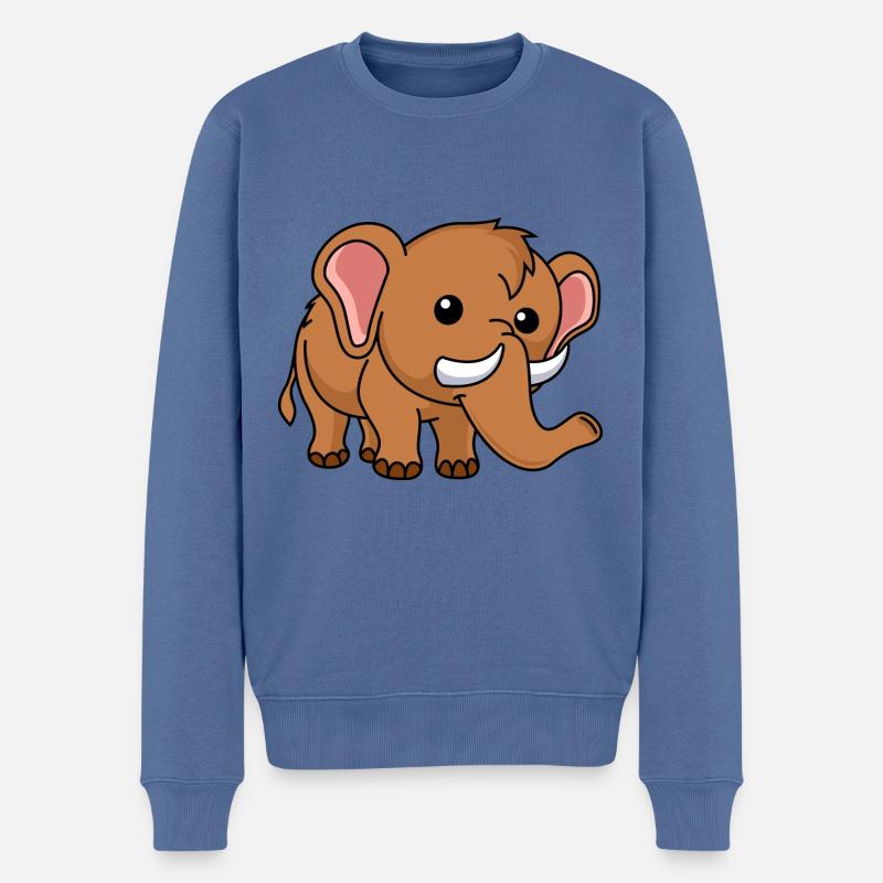 Mammut Comic Tier - Männer Premium Bio Pullover - Taubenblau
