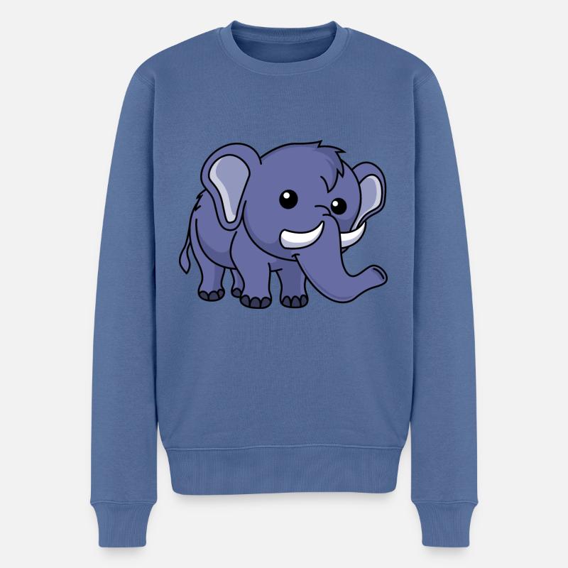 Mammut Comic Tier - Männer Premium Bio Pullover - Taubenblau