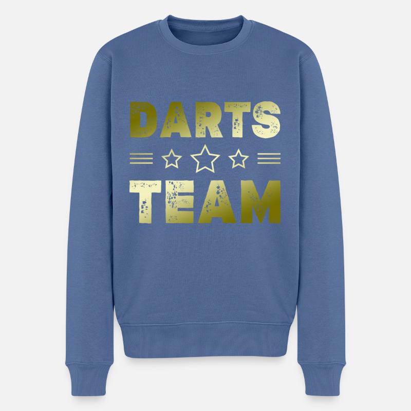 Darts Team - Männer Premium Bio Pullover - Taubenblau