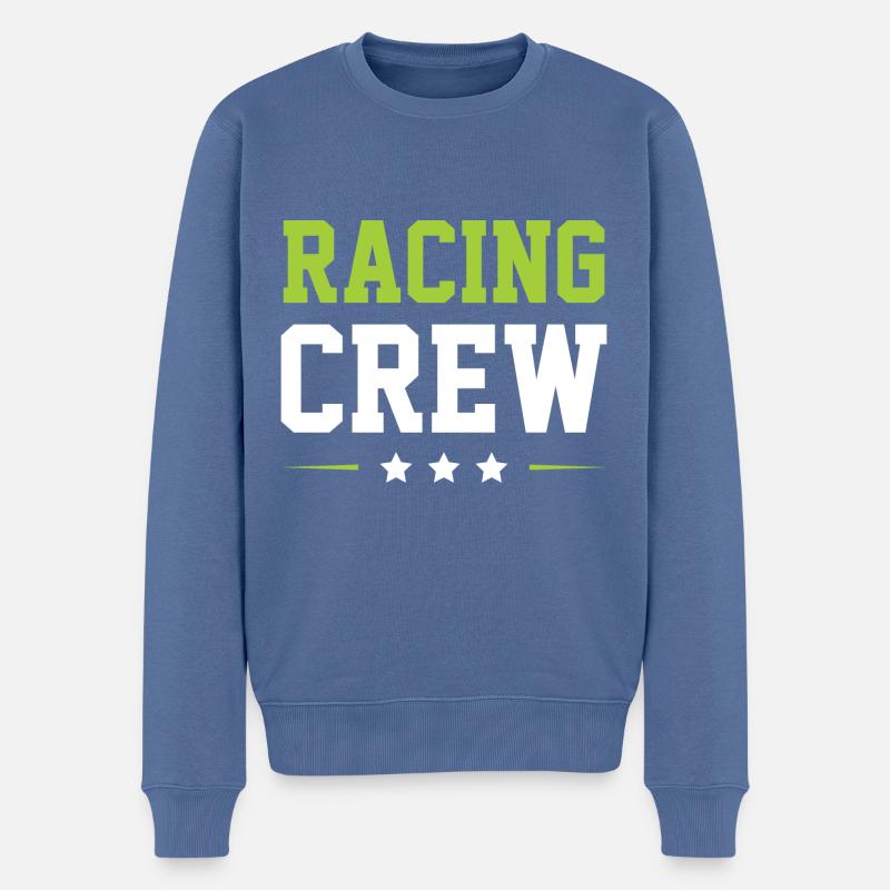Racing Crew - Männer Premium Bio Pullover - Taubenblau