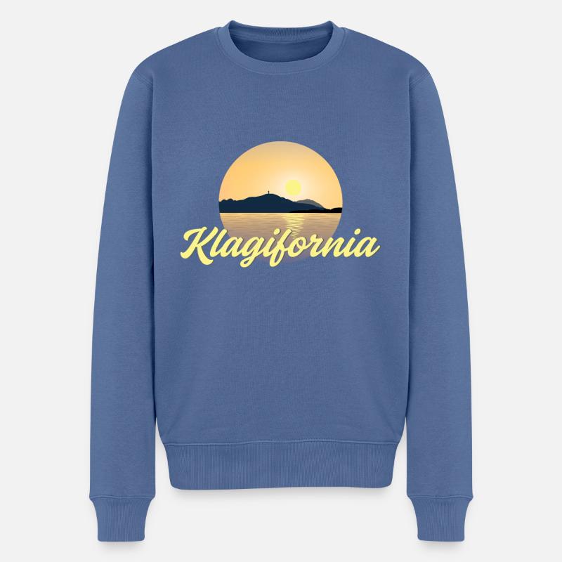 Klagifornia - Pull Premium bio Homme - bleu pigeon