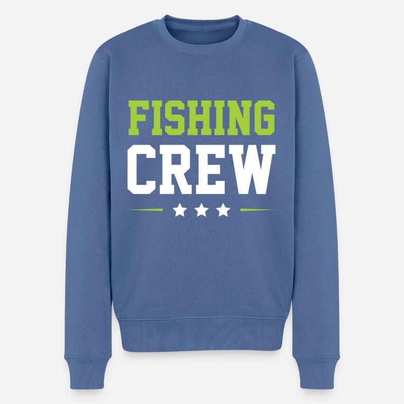 Fishing Crew - Männer Premium Bio Pullover - Taubenblau