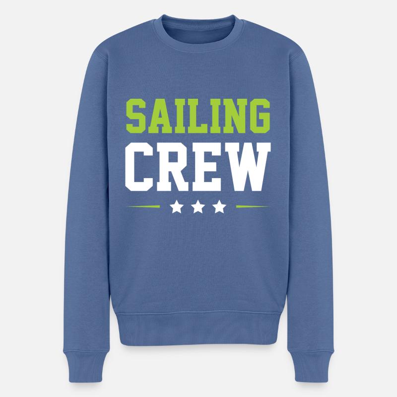 Sailing Crew - Männer Premium Bio Pullover - Taubenblau