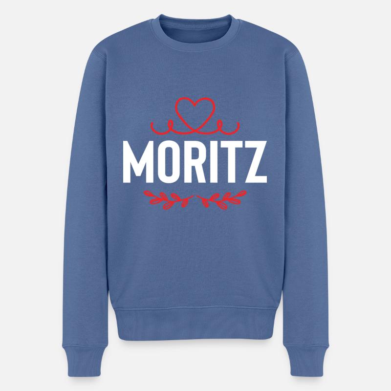 Moritz - Pull Premium bio Homme - bleu pigeon