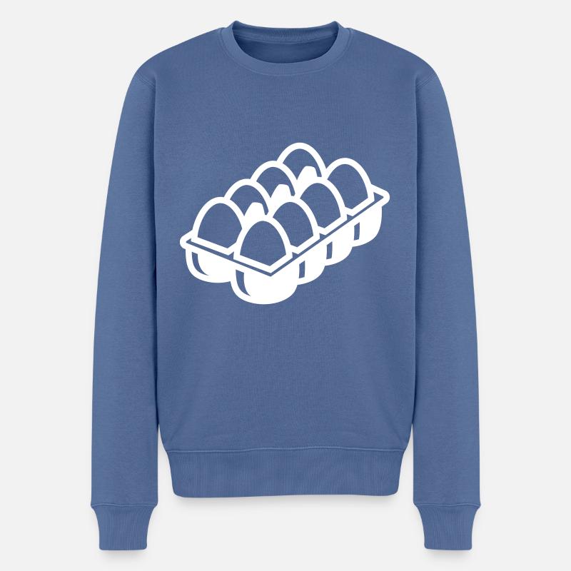 Eier symbol - Männer Premium Bio Pullover - Taubenblau