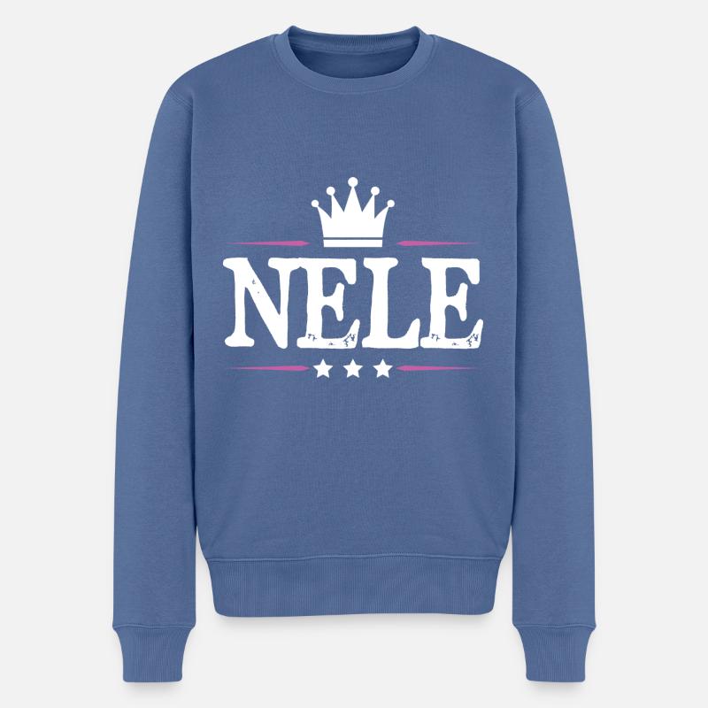 Jennifer - Pull Premium bio Homme - bleu pigeon