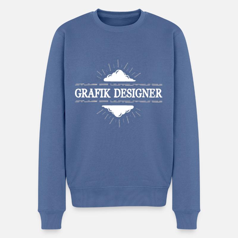 Grafik Designer Beruf - Männer Premium Bio Pullover - Taubenblau
