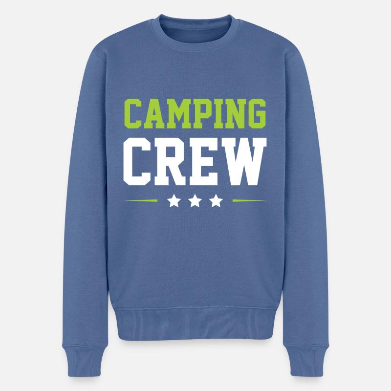 Équipe de camping - Pull Premium bio Homme - bleu pigeon