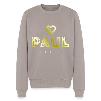 Paul Herz - Pull Premium bio Homme - taupe - Devant - Nico (187cm)