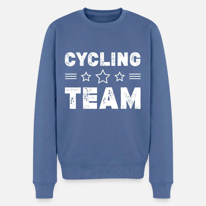 Cycling Team - Männer Premium Bio Pullover - Taubenblau