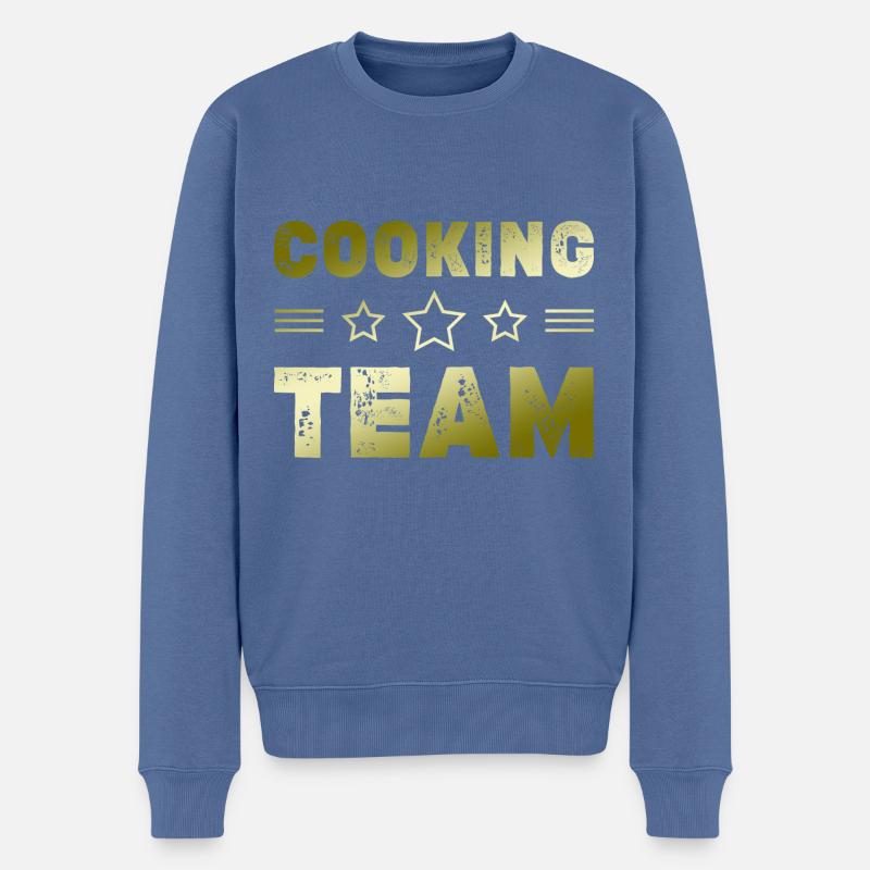 Cooking Team - Männer Premium Bio Pullover - Taubenblau
