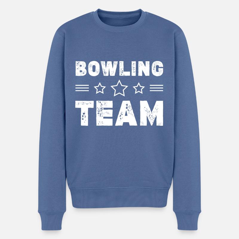 Équipe de bowling - Pull Premium bio Homme - bleu pigeon