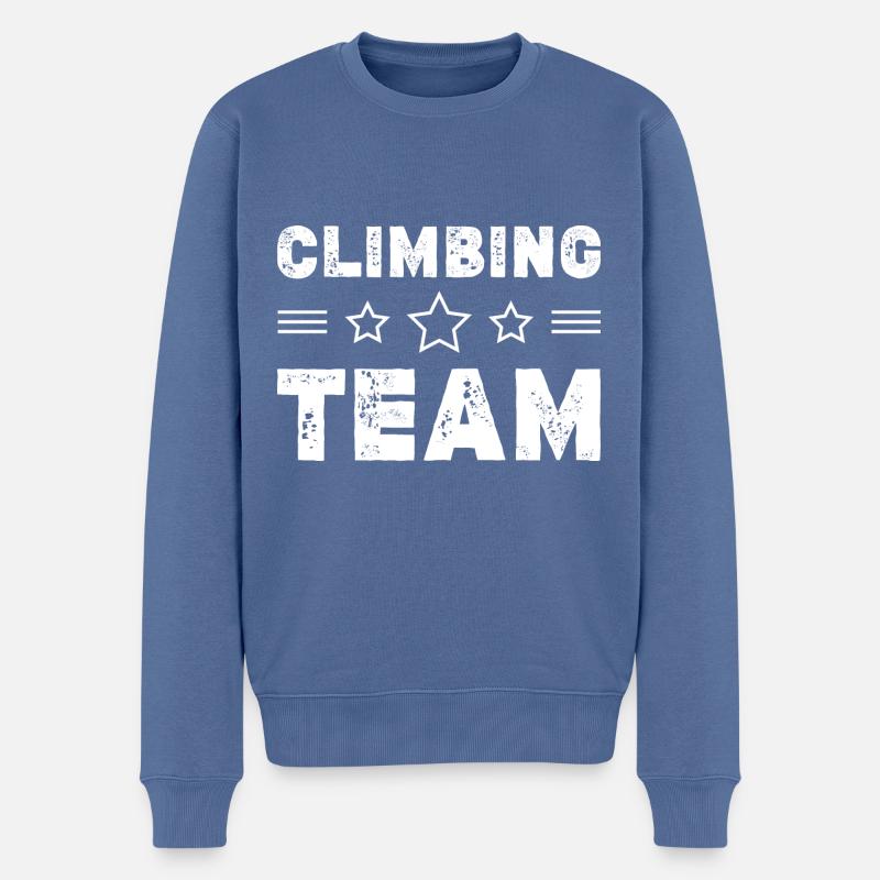 Climbing Team - Männer Premium Bio Pullover - Taubenblau