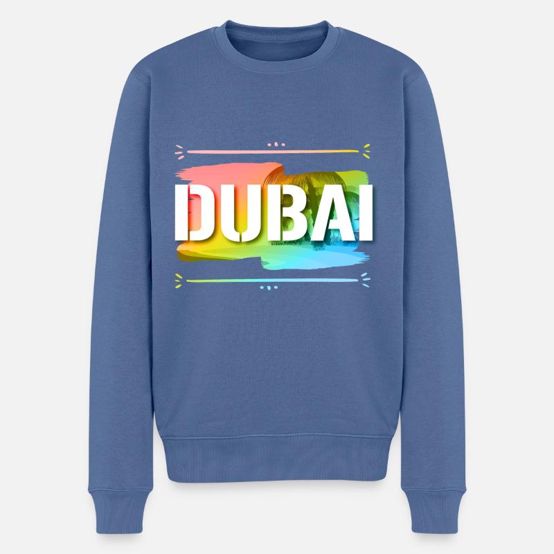 Dubaï - Pull Premium bio Homme - bleu pigeon