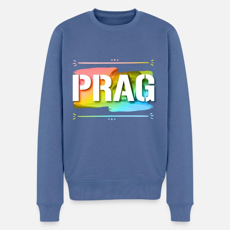 Prague - Pull Premium bio Homme - bleu pigeon