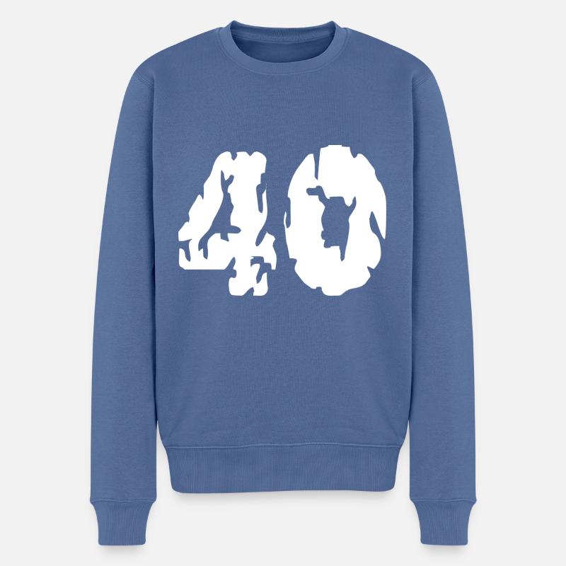 Maillot 40 numéros - Pull Premium bio Homme - bleu pigeon