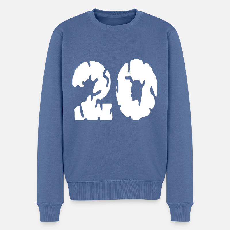 Maillot 20 numéros - Pull Premium bio Homme - bleu pigeon